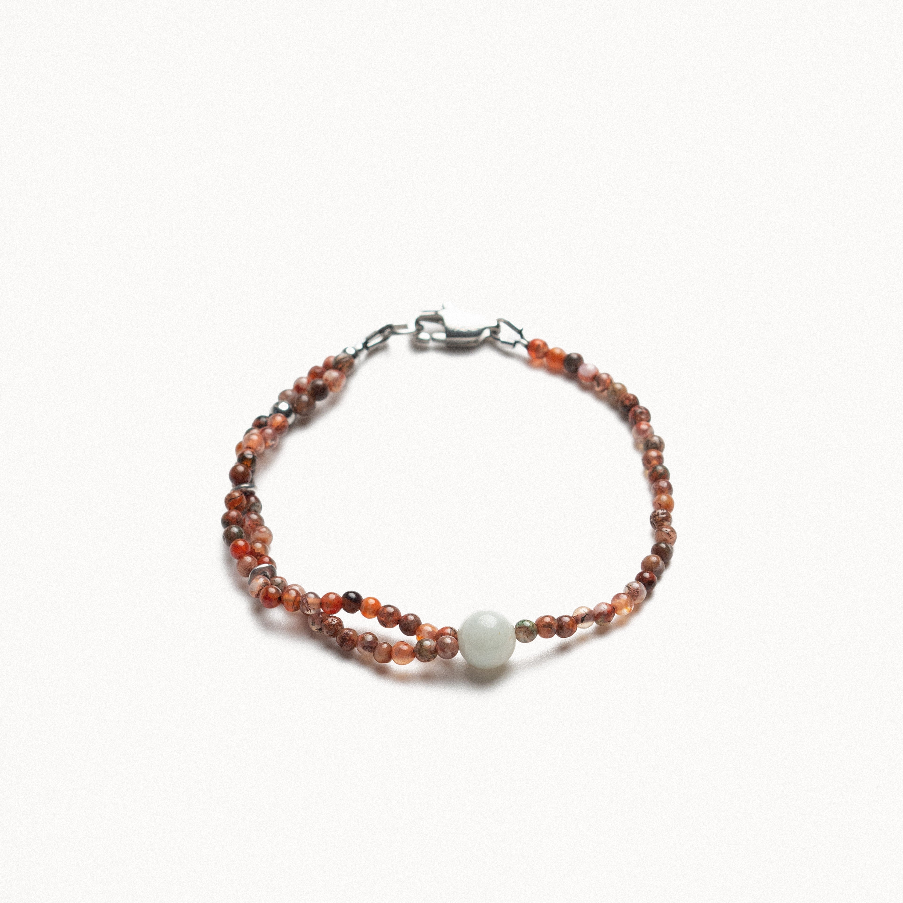Jora Red Moss Agate Bracelet